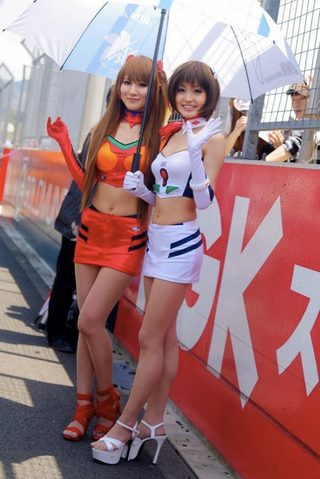 Illustration for article titled A Closer Look At The Evangelion Race Queens' Costumes